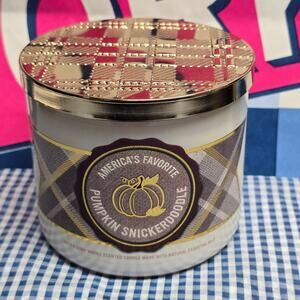 BBW America's Favorite Pumpkin Snickerdoodle Large 3 Wick Candle Home Fragrance